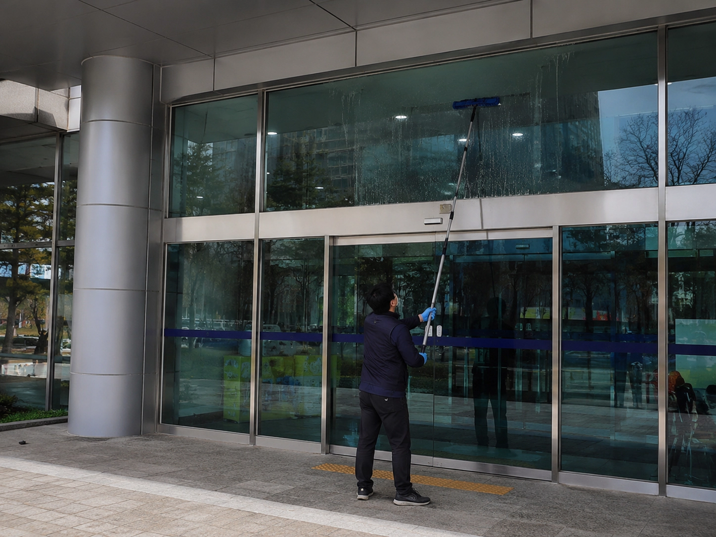 에폭시 타이어 자국 고착 전